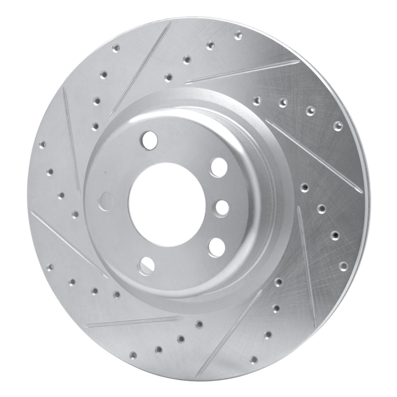 R1 12-20 BMW 230I Rear Left Drilled & Slotted Silver Brake Rotor