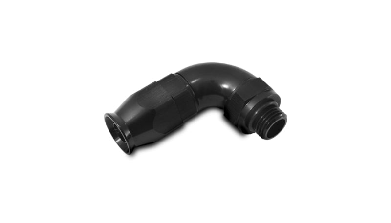 Vibrant -8AN Hose to -10ORB Aluminum 90 deg One Piece Fitting for PTFE Hose