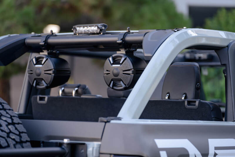 DV8 Offroad 21-22 Ford Bronco 4dr Rear Speaker & Light Mount Bar