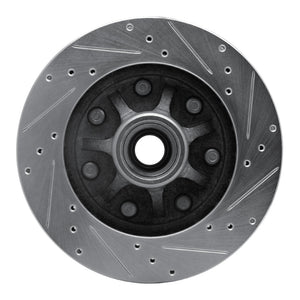 R1 97-02 Ford F-150 RWD Front Left Drilled & Slotted Silver Brake Rotor