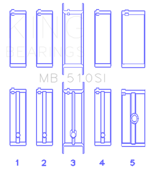 King Engine Bearings Chrysler 360 Main Bearing Set