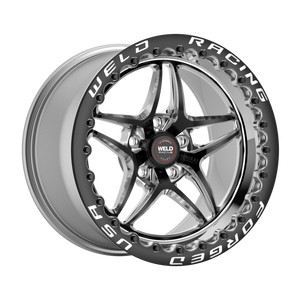 Weld S81 Beadlock 17x10.5/5x120.65/8.3 BS/3.18 HB - Black Center - Polished Shell - Black SBL Wheel