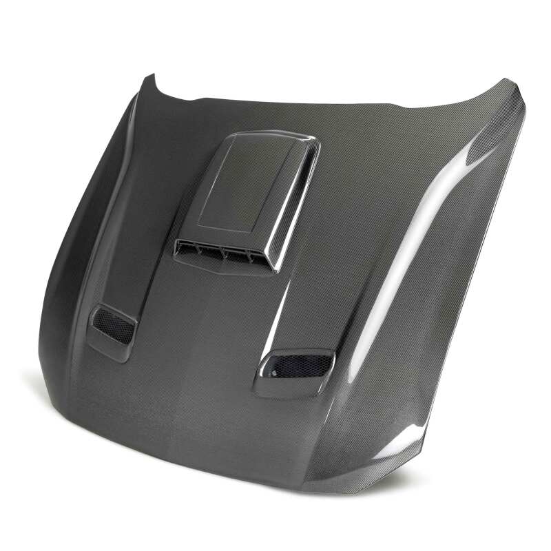 Anderson Composites 21-23 Ford Mustang Mach 1 Type-SK Double-Sided Carbon Fiber Hood