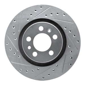 R1 98-15 Volkswagen Golf Front Left Drilled & Slotted Silver Brake Rotor