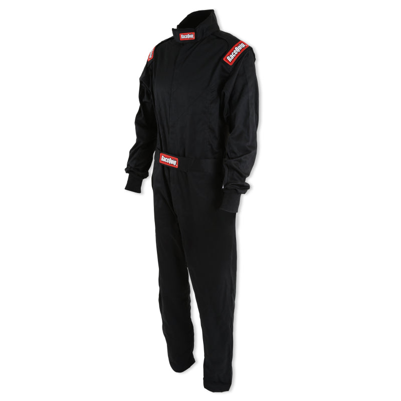 RaceQuip Black Chevron-1 Suit - SFI-1 3XL