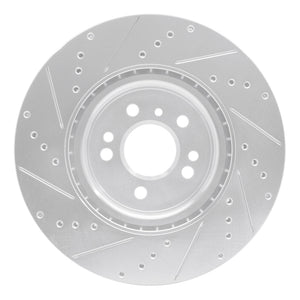 R1 12-18 Mercedes-Benz ML250 Front Right Drilled & Slotted Silver Brake Rotor