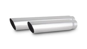 Vibrant 4in Round SS Truck/SUV Exhaust Tip (Single Wall Angle Cut) - 2.5in inlet 20in long