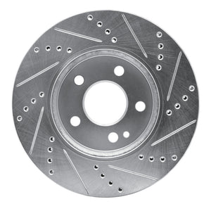 R1 06-11 Mercedes-Benz B200 Front Left Drilled & Slotted Silver Brake Rotor