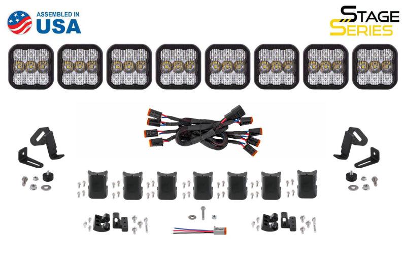 Diode Dynamics SS5 Sport Universal CrossLink 8-Pod Lightbar - Yellow Combo