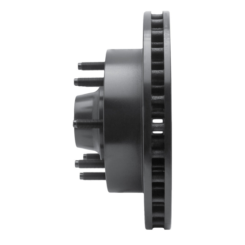 R1 99-02 Ford F-250 2WD (Super Duty) Front Right Drilled & Slotted Black Brake Rotor