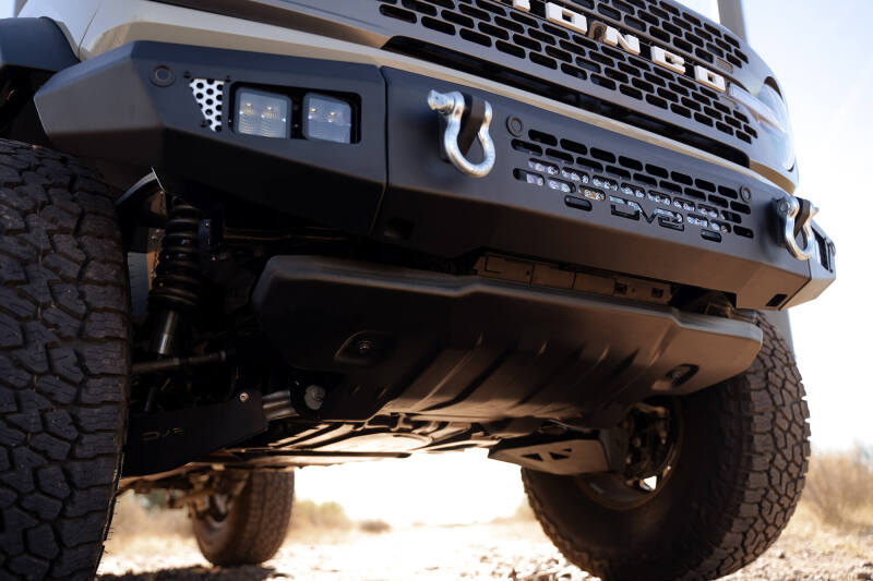 DV8 Offroad 2021+ Ford Bronco Bumper- Accommodates 20in Dual Row Light Bar & (4) 3in Pod Light Mount