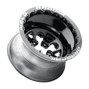 Weld Dodge Dragpak Alpha-1 15x10 / 5x4.5 / 3 BS / 3.18 HB - Gloss Black Milled - Black DBL MT Wheel