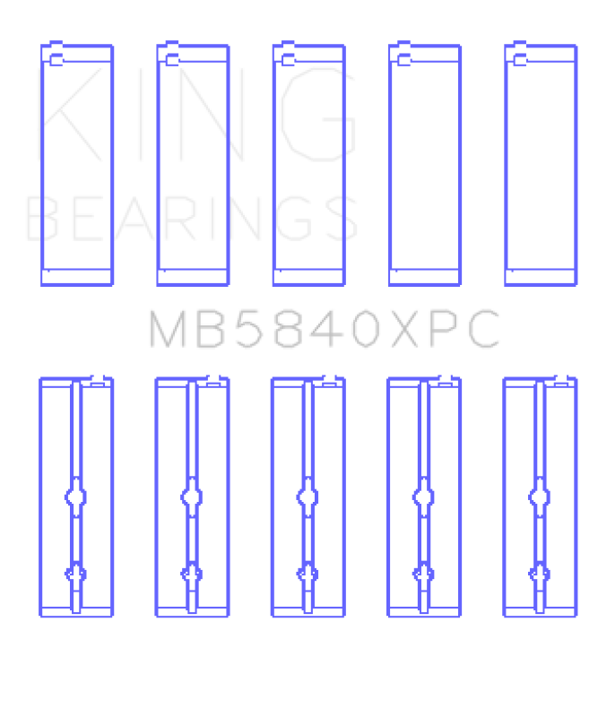King Engine Bearings Chrysler 300 Srt8 (Size STDX) Main Bearing Set