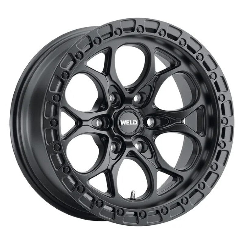 Weld 17x9 Ledge Bead Lock 6x139.7 ET0 BS 5.00 106.1 Hub Bore - Satin Black / Gloss BLK Ring