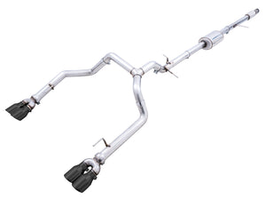 AWE Tuning 4th Gen GM 1500 5.3L 0FG Cat-Back Split Rear Exit (w/ Bumper Cutouts) - Quad Diamond Tips