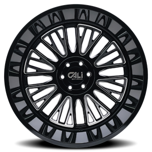 Cali Off-Road 9116 Vertex 20x10 / 6x139.7 BP / -25mm Offset / 106mm Hub Gloss Black Milled Wheel