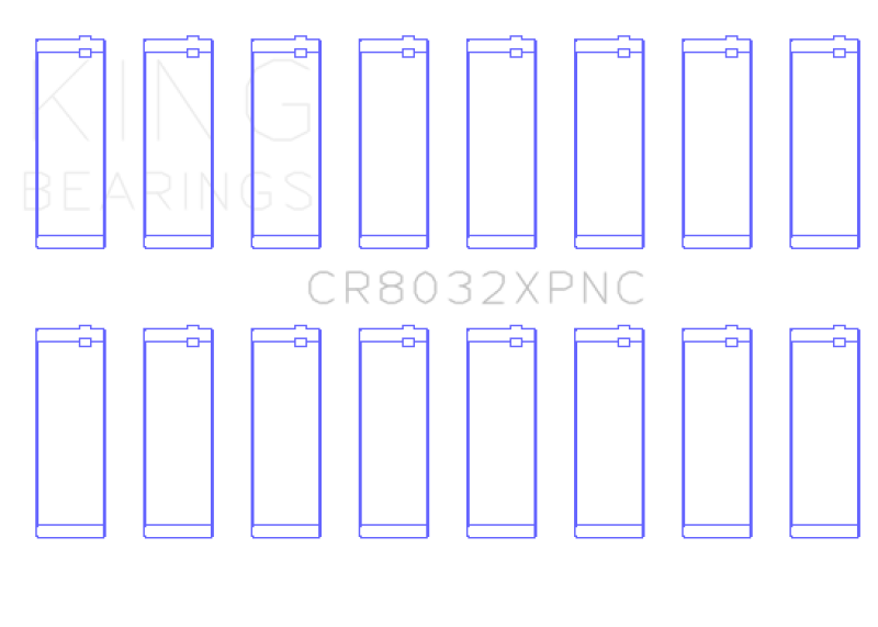King Engine Bearings Chrysler 345/ 370 16V (Size 0.25) pMaxBlack Coated Connecting Rod Bearing Set