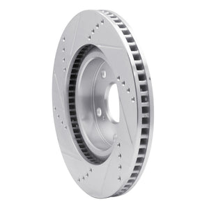 R1 94-95 Eagle TALON Rear Right Drilled & Slotted Silver Brake Rotor