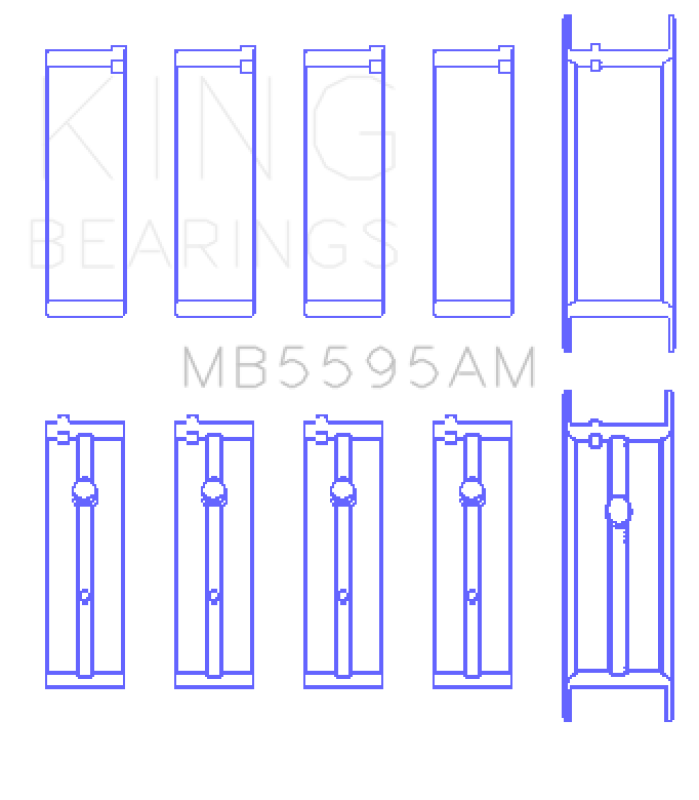 King Engine Bearings Datsun Ka-24E (Size +0.75mm) Main Bearing Set