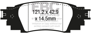 EBC 2021+ Lexus ES250 2.5L Greenstuff Rear Brake Pads