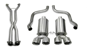 Corsa 06-08 Chevrolet Corvette C6 (A/T) 2.5in Xtreme Cat-Back Exhaust - 3.5in Twin Tips