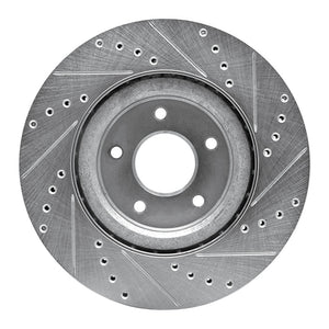 R1 14-19 Nissan X-Trail (Mexico) Front Left Drilled & Slotted Silver Brake Rotor