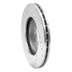 R1 91-04 Dodge STEALTH Front Right Drilled & Slotted Silver Brake Rotor