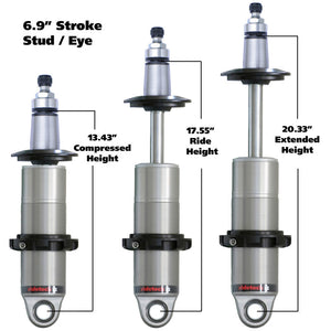 Ridetech Anodized HQ Coilover Shock Single Adjustable 6.9in Stroke / 2in Stud Mount - Single