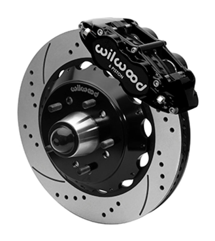 Wilwood 88-98 GMC C1500 Forged Narrow Superlite 6R Big Brake Front Brake Kit (Hub) - Black Powder