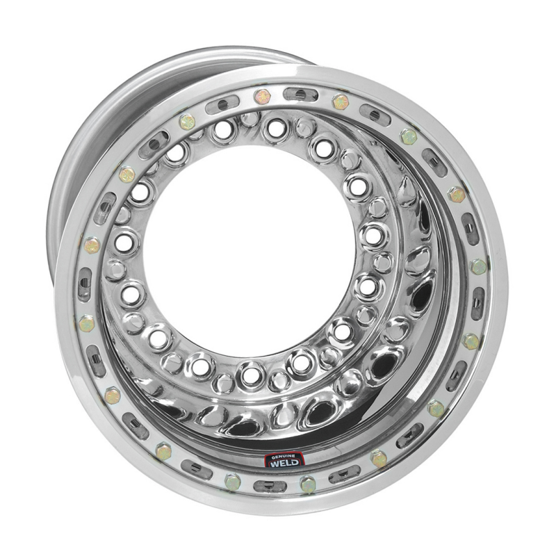 Weld Wide 5 XL 15x12 / 5x10.25 / 5 BS - Polished Shell - Polished OBL Wheel