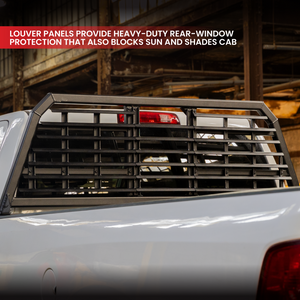 Gen-Y 19+ Dodge Ram 2500/3500 Defender Center Louver Panel for Headache Rack - Black