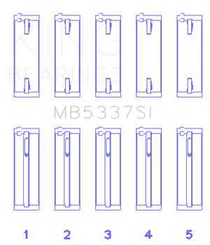 King Engine Bearings Volkswagen 2.0L 81 x 95.5mm Main Engine Bearing