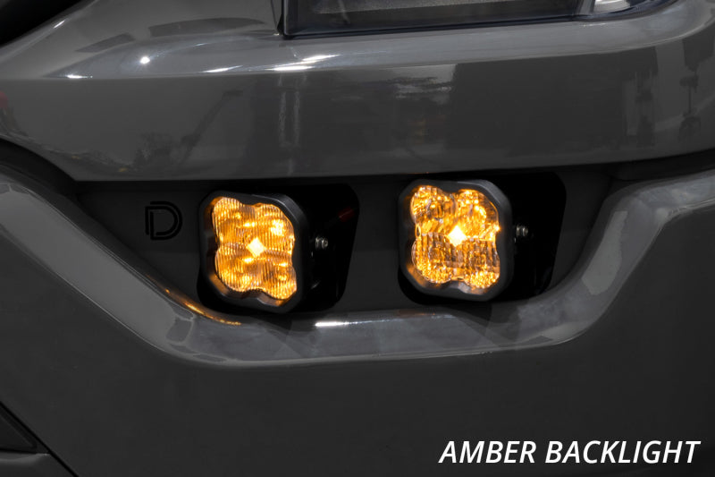 Diode Dynamics 21-22 Ford F-150 SS3 LED Fog Pocket Kit - Yellow Pro
