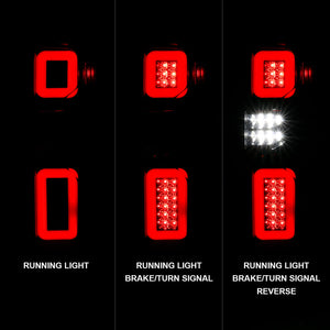 ANZO 19-21 Chevy Silverado Full LED Taillights Black Housing Clear Lens G2 (w/C light Bars)