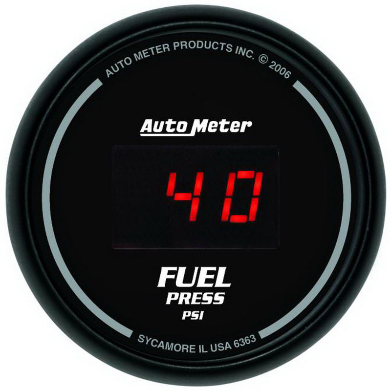 Autometer Z Series 52mm Black Digital 5-100 PSI Fuel Pressure Gauge