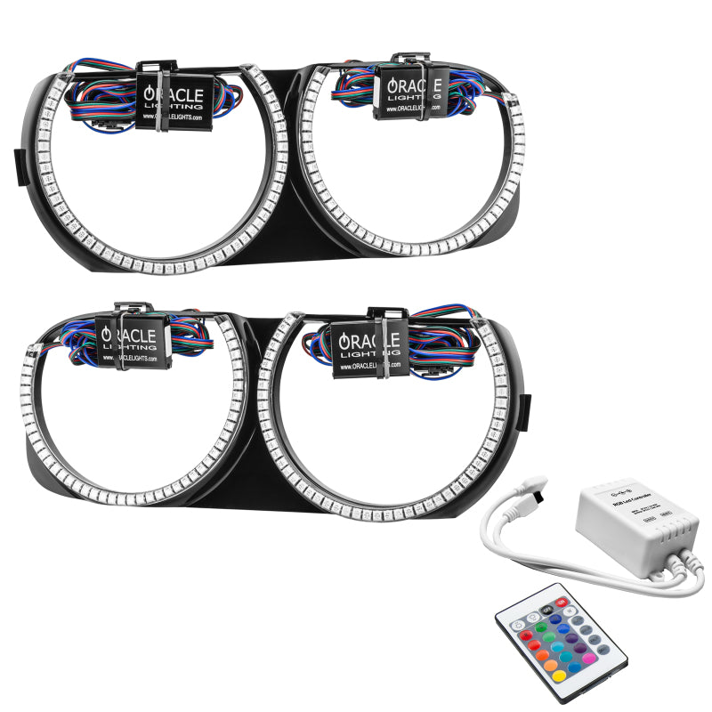 Oracle 15-21 Dodge Challenger Pre-Installed Halo Headlight Bezel - w/ Simple Controller