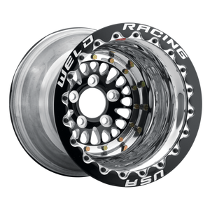 Weld RPM 15x10 / 5x4.75 / 5 BS / 3.18 HB - Black Center - Polished Shell - Non-BL Wheel