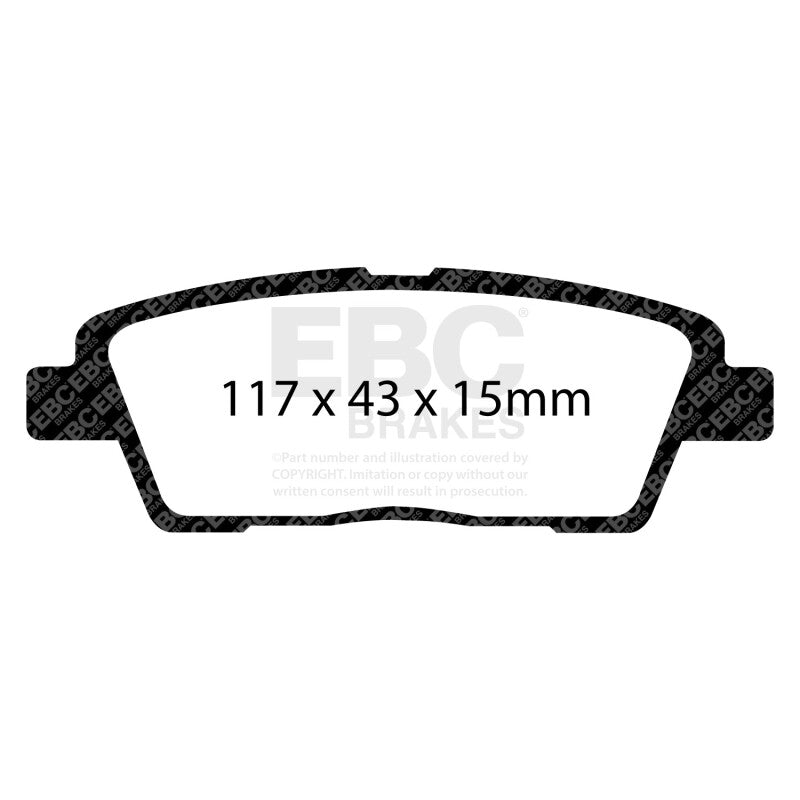 EBC 10-11 Hyundai Genesis 3.8 Ultimax2 Rear Brake Pads