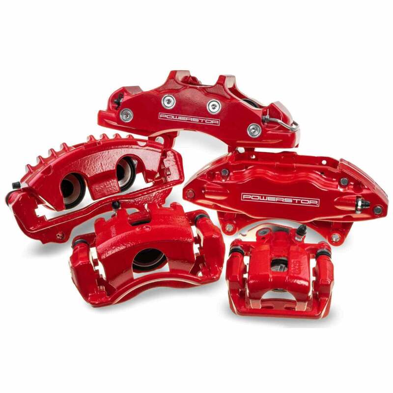 Power Stop 06-13 Chevrolet Corvette Rear Red Calipers - Pair