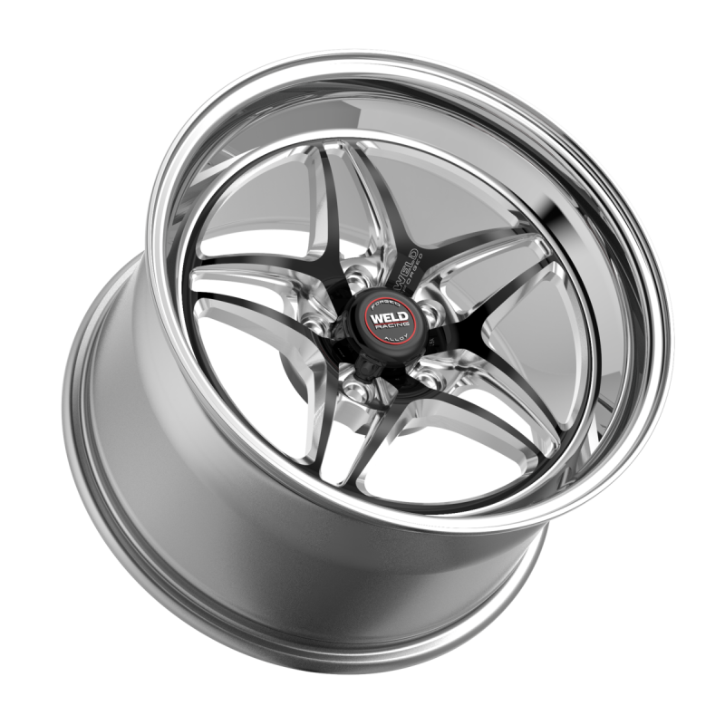 Weld S81 20x8 / 5x120.65 / 5 BS / 3.18 HB - Black Center - Polished Shell - Non-BL Wheel