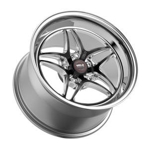 Weld S81 17x10.5 / 5x112 / 7.3 BS / 3.18 HB - Black Center - Polished Shell - Non-BL Wheel