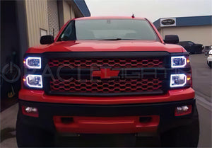 Oracle Chevy Silverado 14-15 Halo Kit Non-Projector Style - ColorSHIFT w/ BC1 Controller