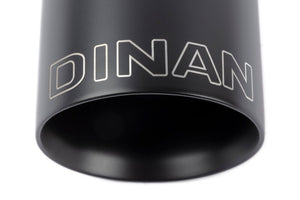 Dinan Double-Walled 4in Clamp-On Exhaust Tip - Black - 4in Outlet / 3.25in Inlet