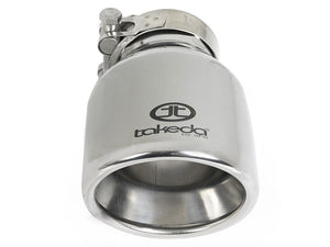 aFe Takeda Universal Exhaust Tip 2-1/2 IN Inlet x 4 IN Outlet x 6 IN L- Polished