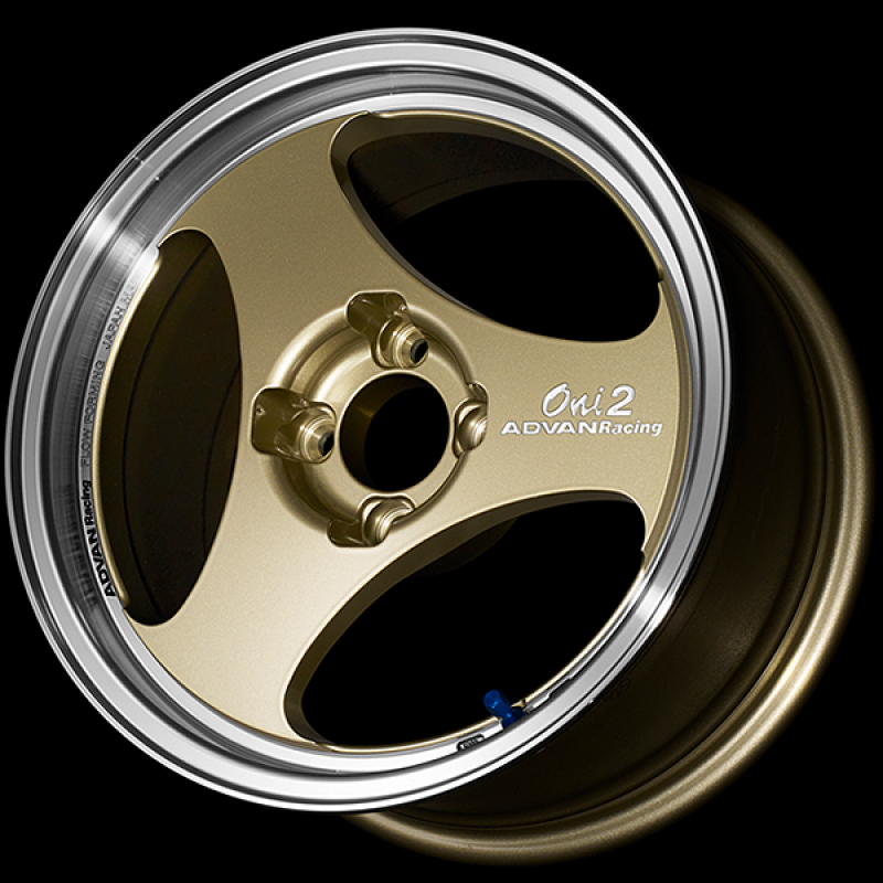 Advan ONI2 15x6.0 / +38 Offset / 4x100 / 63mm Bore / Machining and Champagne Gold
