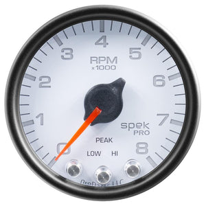 Autometer Spek-Pro Gauge Fuel Level 2 1/16in 0-270 Programmable Wht/Blk