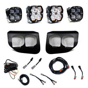 Baja Designs 20-22 Ford SD Squadron 2.0 SAE/Sport Dual Fog Pocket Kit (Driving/Combo) - Clear