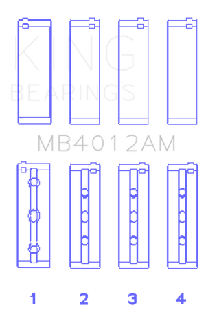 King Engine Bearings Toyota 5Vzfe (Size +1.0mm) Main Bearing Set