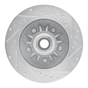 R1 97-00 Ford Expedition Front Left Drilled & Slotted Silver Brake Rotor
