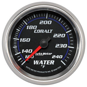 Autometer Cobalt 66mm 120-240 Degree F Mechanical Water Temperature Gauge